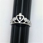 R.S. Covenant 106 SS/CZ Tiara Ring Size 5   LOC 106