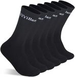 Mens Calf Socks Cotton Crew Socks Soft and Breathable Socks for Men 3 Pairs