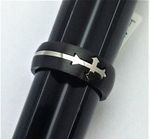 R.S. Covenant 2332 S/Stainless Cross Ring Size 8