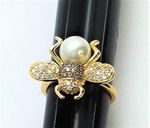 R.S. Covenant 6097 G/CZ Bumblebee Ring Size 6 LOC 103