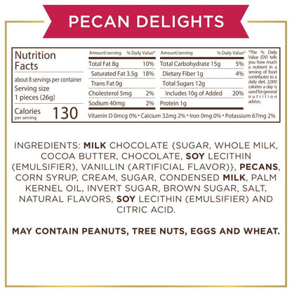 Russell Stover Valentine's Day Satin Heart Pecan Delights Milk Chocolate Gift Box, 7.2 oz. (≈ 8 Pieces)