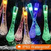 CARSTY Solar String Lights Outdoor Waterproof, 2 Pack Total 48ft 72 Multicolor, Waterproof, Raindrop