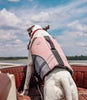 Vivaglory New Sports Style Ripstop Dog Life Jacket with Rescue Handle Sakura Pink, Medium