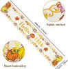 Hexagram Embroidered Fall Table Runners, Cutwork Maple Leaves and Fall Dress Scarves Pumpkin 13"x69"