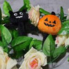 Halloween Dog Toys for Small Dog, 2pcs Dog Teething Toys Cute Pumpkin and Bat Shaped, Soft Plush