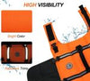 Vivaglory Ripstop Dog Life Jackets, Reflective & Adjustable Dog Life Vests for Swimming Boating & Canoeing, Bright Orange, L