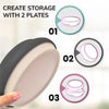 NAOMI Silicone Plates for Baby 2 Pack, Stay Steady Feature Microwave & Dishwasher Safe Green & Beige