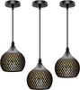Mini Black Pendant Light, with 3 Colors Corn Light, 32'' Adjustable Cord