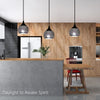 Mini Black Pendant Light, with 3 Colors Corn Light, 32'' Adjustable Cord