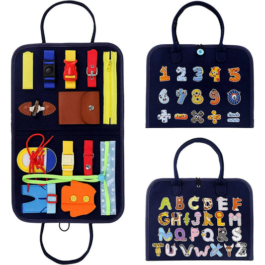Toddler Busy Board, Montessori Toys for Toddlers, Preschool Educational Travel Toys
