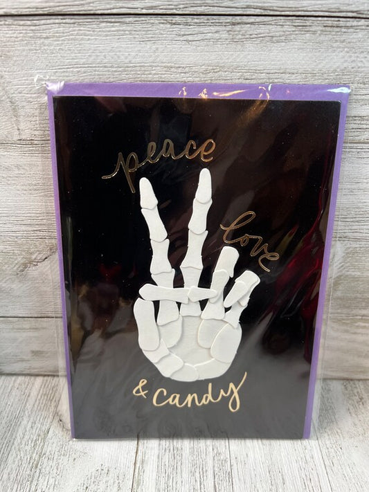 PAPYRUS "Peace, Love & Candy" Halloween Card