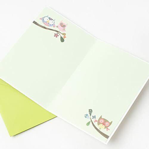 Papyrus Owls in Tree Blank Card