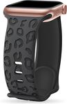 Upgraded Leopard Engraved Band Compatible with Apple Watch Band 38mm 40mm 41mm Women, Two-Tone Dimensional Sport Wristbands for iWatch Ultra/Ultra 2 Series 9 8 7 6 5 4 3 2 1 SE