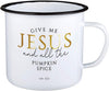 Creative Brands Faithworks - Sips White Enameled Mug, 24-Ounce, Pumpkin Spice