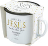 Creative Brands Faithworks - Sips White Enameled Mug, 24-Ounce, Pumpkin Spice