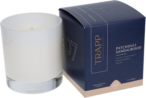 Trapp 70307 No. 07 Patchouli Sandalwood 7 oz. Candle in Signature Box