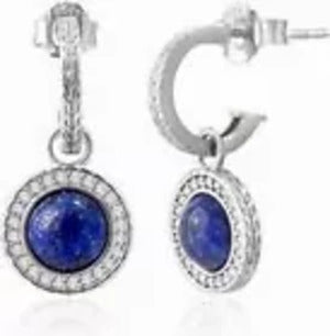 Earrings for Women Girls Gemstone Cubic Zirconia Floral Earrings 5mm Small Hoop Earrings