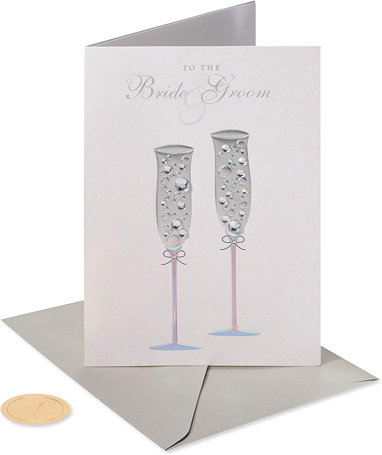 Papyrus Champagne Glasses W/Gem (Toast for a Lifetime)