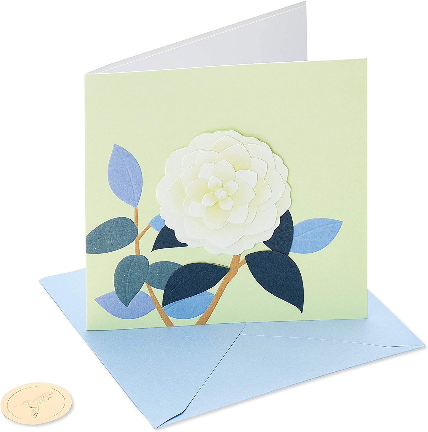 Papyrus White Rose Blank Card