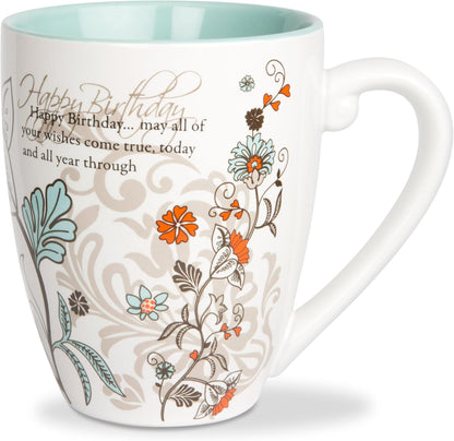 Pavilion Mark My Words Happy Birthday Mug, 4-3/4-Inch, 20-Ounce Capacity