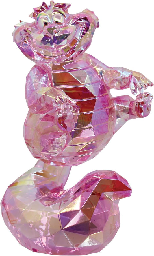 Enesco 6015337 FACETS Disney Alice in Wonderland The Cheshire Cat Figurine, 3.78 Inch, Pink