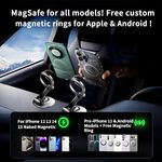 Car Mount, [24 Strongest Magnet Power] 360° Rotation Magnetic Phone Holder for Car, Cell Phone Holder Mount Car Accessories for iPhone 14 13 12 Pro Max Plus Mini MagSafe Case