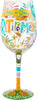 Enesco Designs by Lolita Here's to Your Retirement Hand-Painted Artisan Wine Glass, 15 Ounce, Multic...