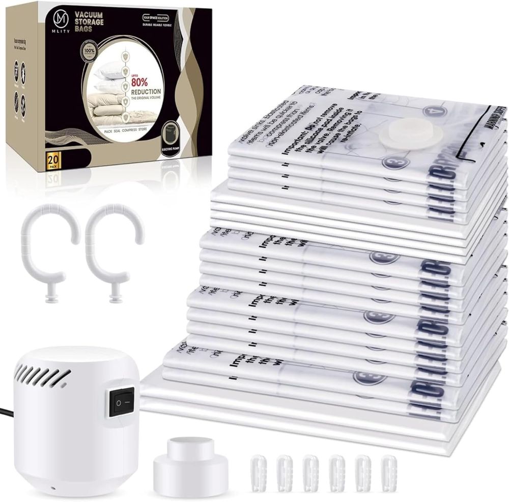 Electric Vacuum Storage Bags - Space Saver Compression Bags