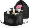 COZOQ Unisex Travel Toiletry Bag, Large Cosmetic Organizer, Lightweight Makeup Pouch for Home & Travelling, Black