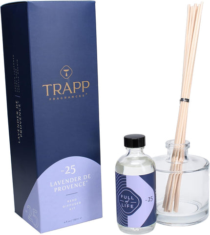 Trapp 74525 No. 25 Lavender de Provence 4 oz. Reed Diffuser Kit