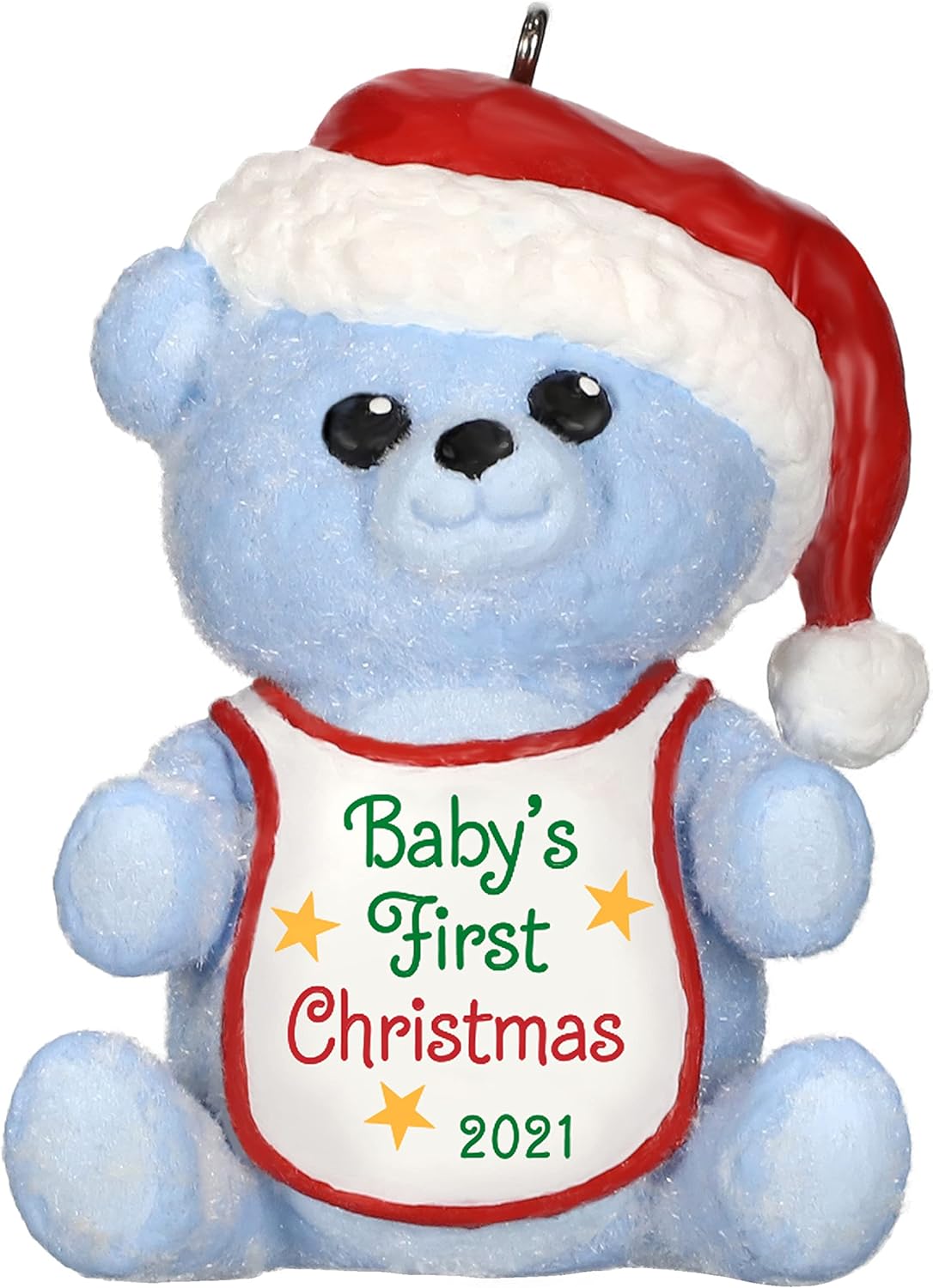 Hallmark QGO2205 Baby Boy's First Christmas Blue Bear 2021 Ornament