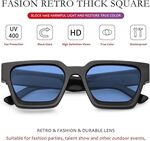 Square Sunglasses for Women Men Fashion Thick Frame Sunglasses Retro Designer Style Classics Square Shades