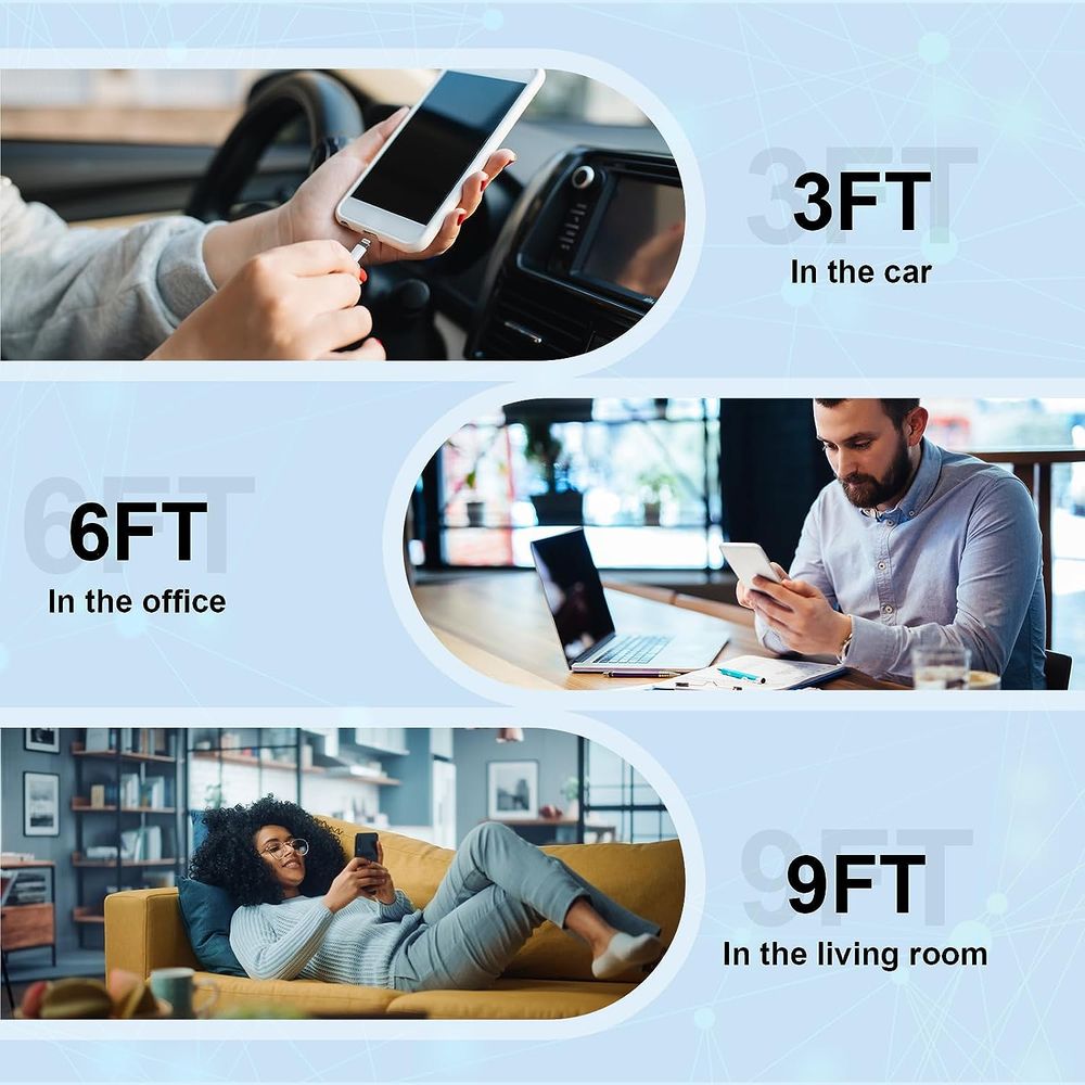 6Pack(3/3/6/6/6/9 FT) Original [Apple MFi Certified] iPhone Charger Fast Charging Lightning Cable iPhone Charger Cord