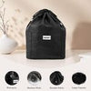 COZOQ Unisex Travel Toiletry Bag, Large Cosmetic Organizer, Lightweight Makeup Pouch for Home & Travelling, Black