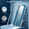 Shockproof for iPhone 13 Case, Non-Yellowing, 15FT Military Grade Drop Protection, Scratch-Resistant, Slim Non-Slip, 6.1''- Clear