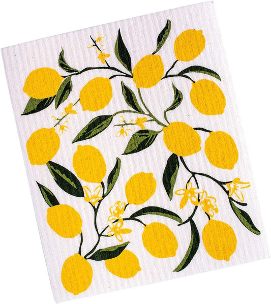 Design Imports India Swedish Dish Cloth, Lemon Bliss