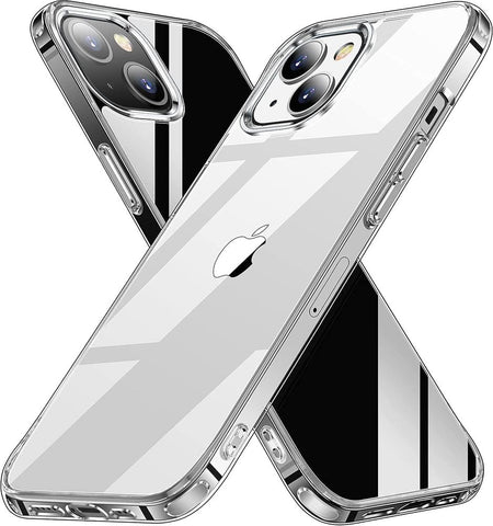 Shockproof for iPhone 13 Case, Non-Yellowing, 15FT Military Grade Drop Protection, Scratch-Resistant, Slim Non-Slip, 6.1''- Clear