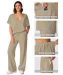 Women's 2 Piece Outfits Lounge Sets Casual Short Sleeve Pullover Tops Wide Leg Long Pants Matching Travel Loungewear Set-S
