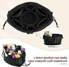 COZOQ Unisex Travel Toiletry Bag, Large Cosmetic Organizer, Lightweight Makeup Pouch for Home & Travelling, Black