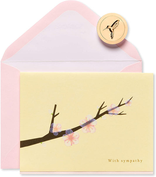 Papyrus Branch With Blooms Card