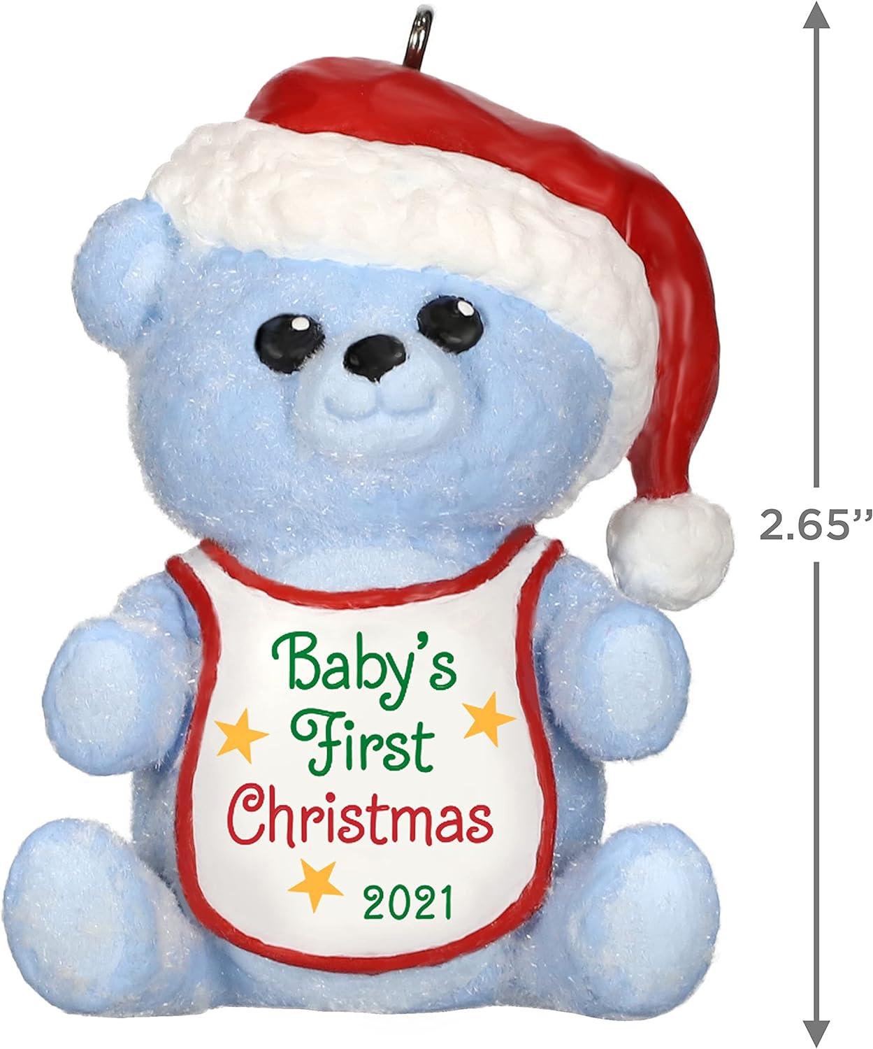Hallmark QGO2205 Baby Boy's First Christmas Blue Bear 2021 Ornament
