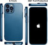 iPhone 13 Pro Max Case Ultra-Thin Shockproof Metallic Paint Cases Full Body Screen Camera Protective TPU Phone Cover 6.7 inch (Navy Blue)