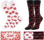Valentine's Day Gift Socks for Him Her-Love Hearts Lips Socks Crazy Novelty Holiday Socks Gifts for ...