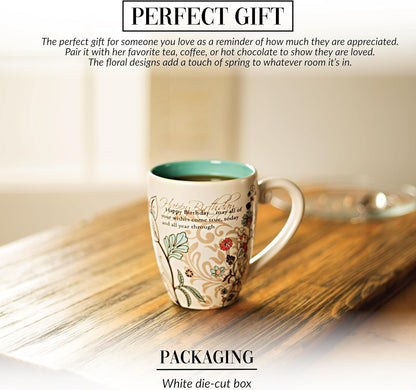 Pavilion Mark My Words Happy Birthday Mug, 4-3/4-Inch, 20-Ounce Capacity