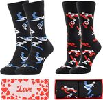 Valentine's Day Gift Socks for Him Her-Love Hearts Lips Socks Crazy Novelty Holiday Socks Gifts for ..
