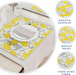 Table Mats Place Mats for Dinner Holiday Party Gifting Home Kitchen Décor Outdoor Gathering Table Decoration 100% Cotton Fused Mats (Lemon, 13"x 19" Set of 4)