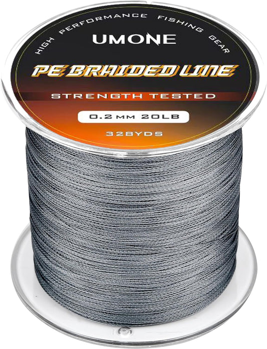 Thinner Braided Fishing Line, Ultra-Strong Abrasion Resistant Zero Stretch Braided Line, 4&8 Strand