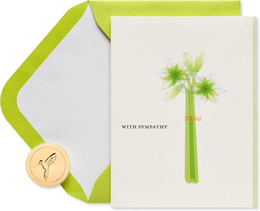 Papyrus Sympathy Lilies Card