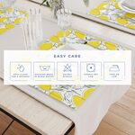 Table Mats Place Mats for Dinner Holiday Party Gifting Home Kitchen Décor Outdoor Gathering Table Decoration 100% Cotton Fused Mats (Lemon, 13"x 19" Set of 4)