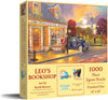 SunsOut Jigsaw Puzzle Leo's Bookshop 1000 Piece Made in USA 19 x 30